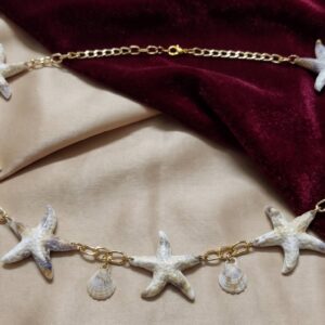 حزام خصر حريمي بنجوم البحر والصدف / Women’s Starfish & Shell Waist Chain Belt